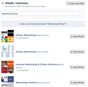 Grupo de interés Marketing Online