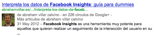 Facebook Insights Autorship Google